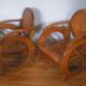 Colonial-style teak chairs