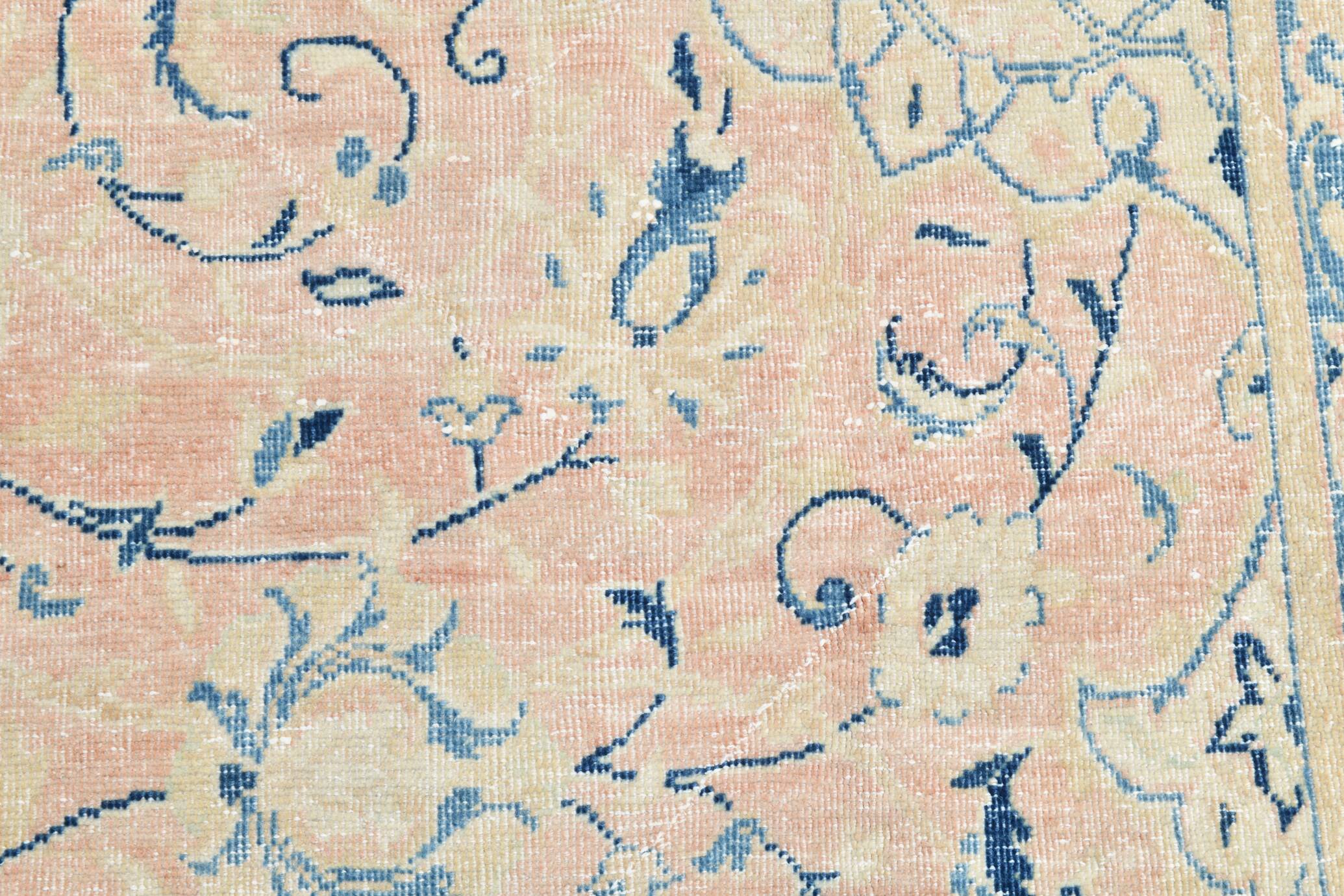 12x15 Soft Beige & Blue Classic Vintage Persian Rug, 274x397 Cm