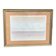 Watercolor framed with a landscape.