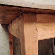 Bureau pieds compas et poignée « ivoire »