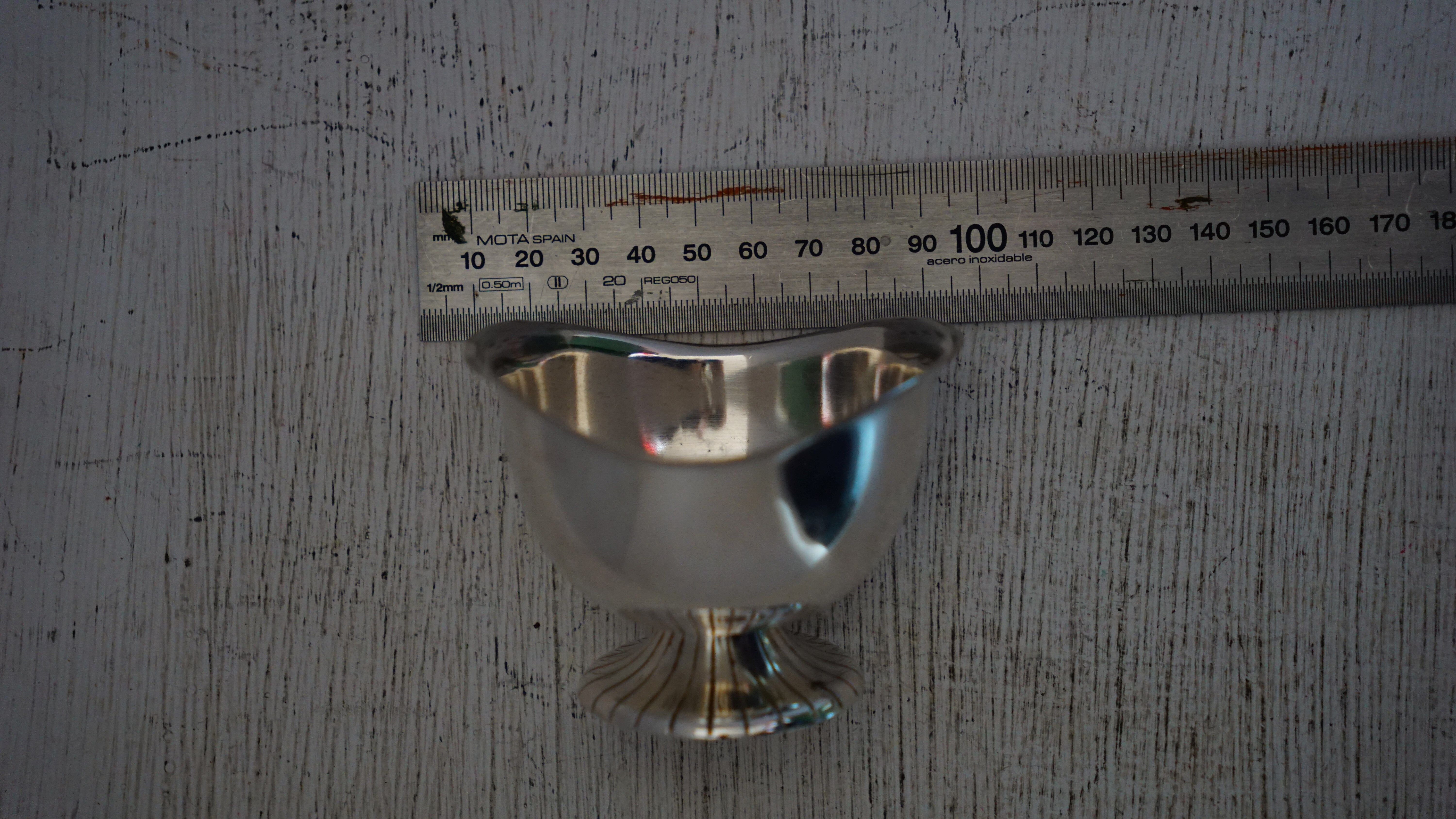 Pair of silverware saucepans