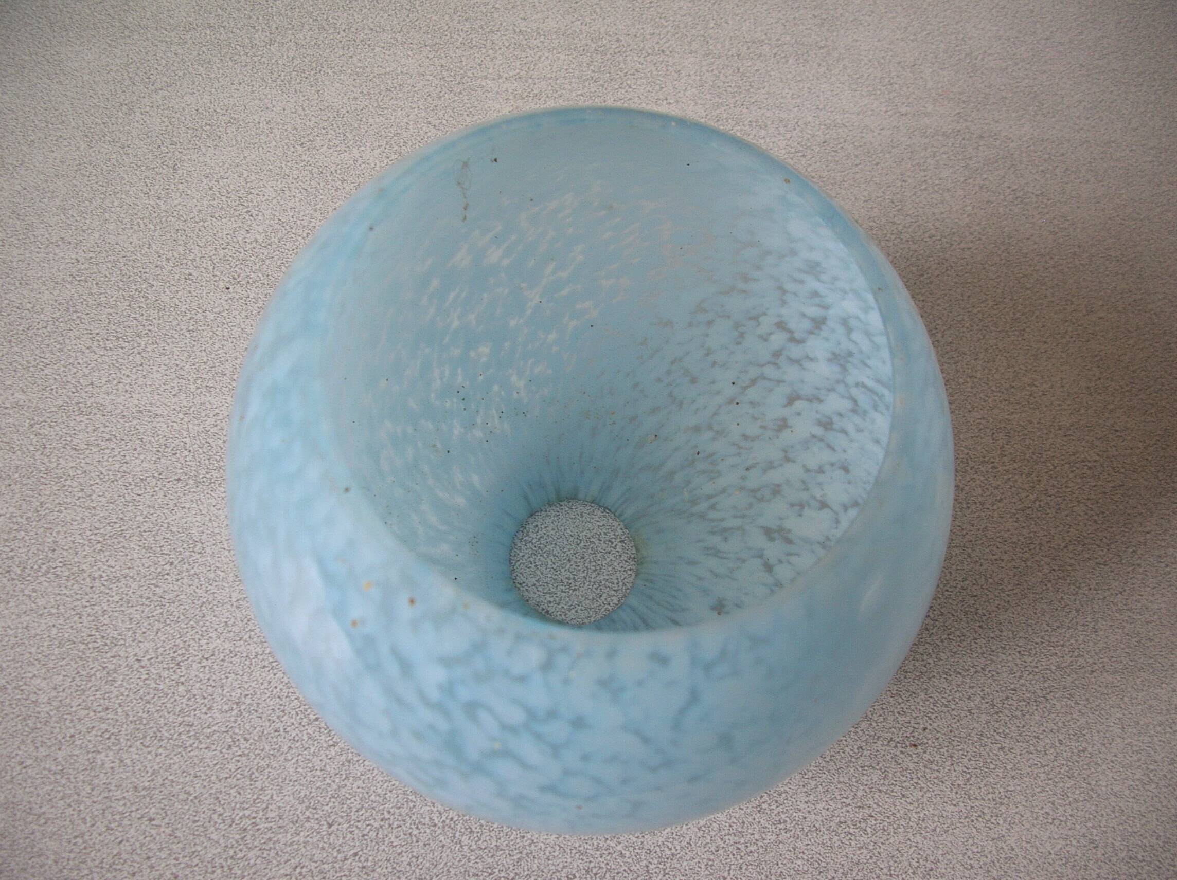 Old globe lampshade in speckled blue glass bedside lamp chandelier 10 cm 07