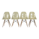 Grey Yellow Set (4) Vitra Vintage Original Eames DSW Side Shell Chairs