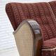 1960s, Danish 3-seater sofa, red furniture wool, beech wood.