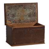 Antique solid wood trunk dated 1836 #13