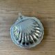 Vintage blue glass shell butter dish from Italy, 1960s