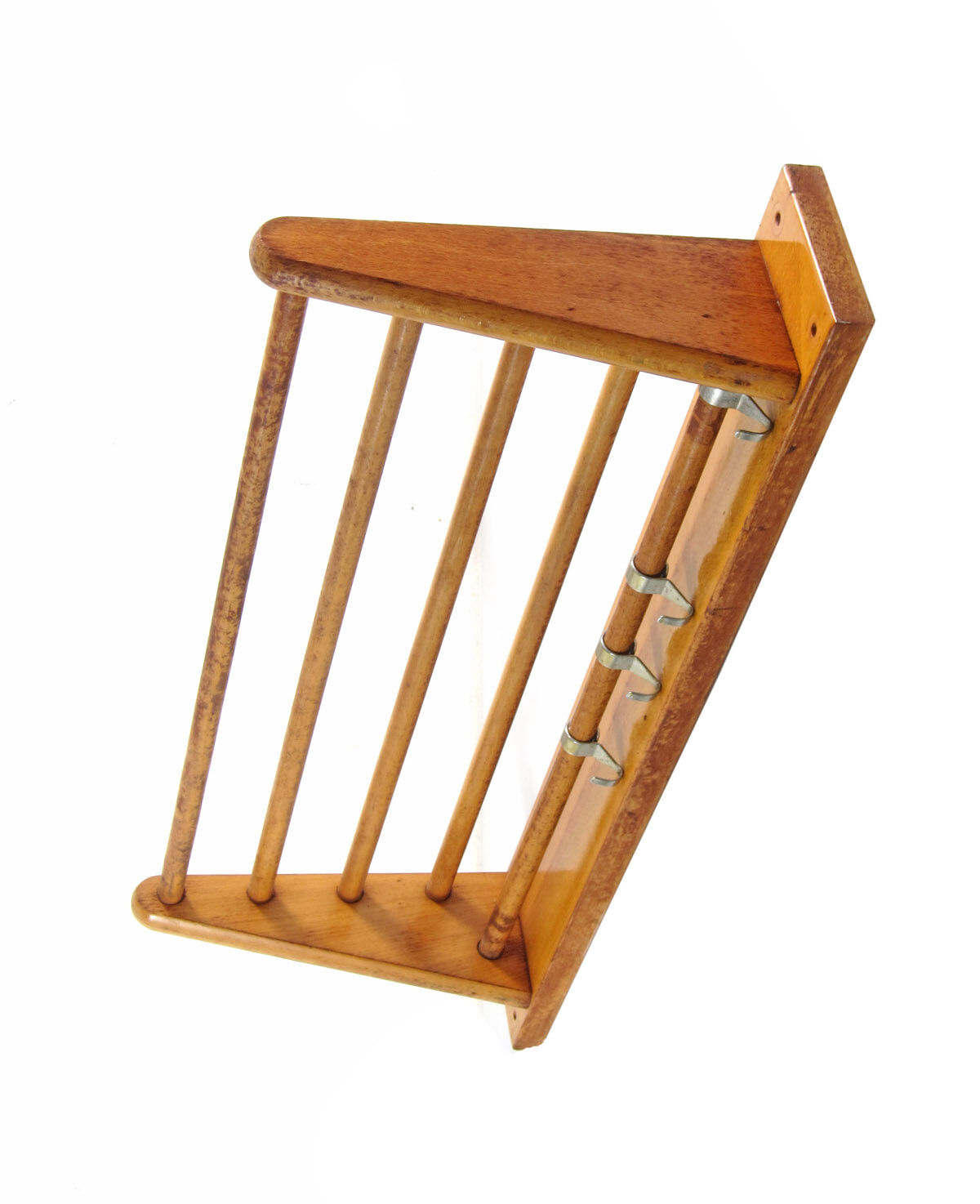 Porte-manteau en bois vintage des années 50 design Piet Zwart Bruynzeel
