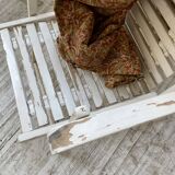 4 white wooden garden chairs