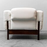 Coppia di poltrone cotone bianco saporiti anni ’70 vintage modernariato