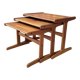 Set of three teak tables, Denmark, 1960s