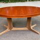 Scandinavian oval extendable table Baumann teak 240cm 1980