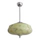 Art Deco pendant light, marbled with chrome suspension, 1930s