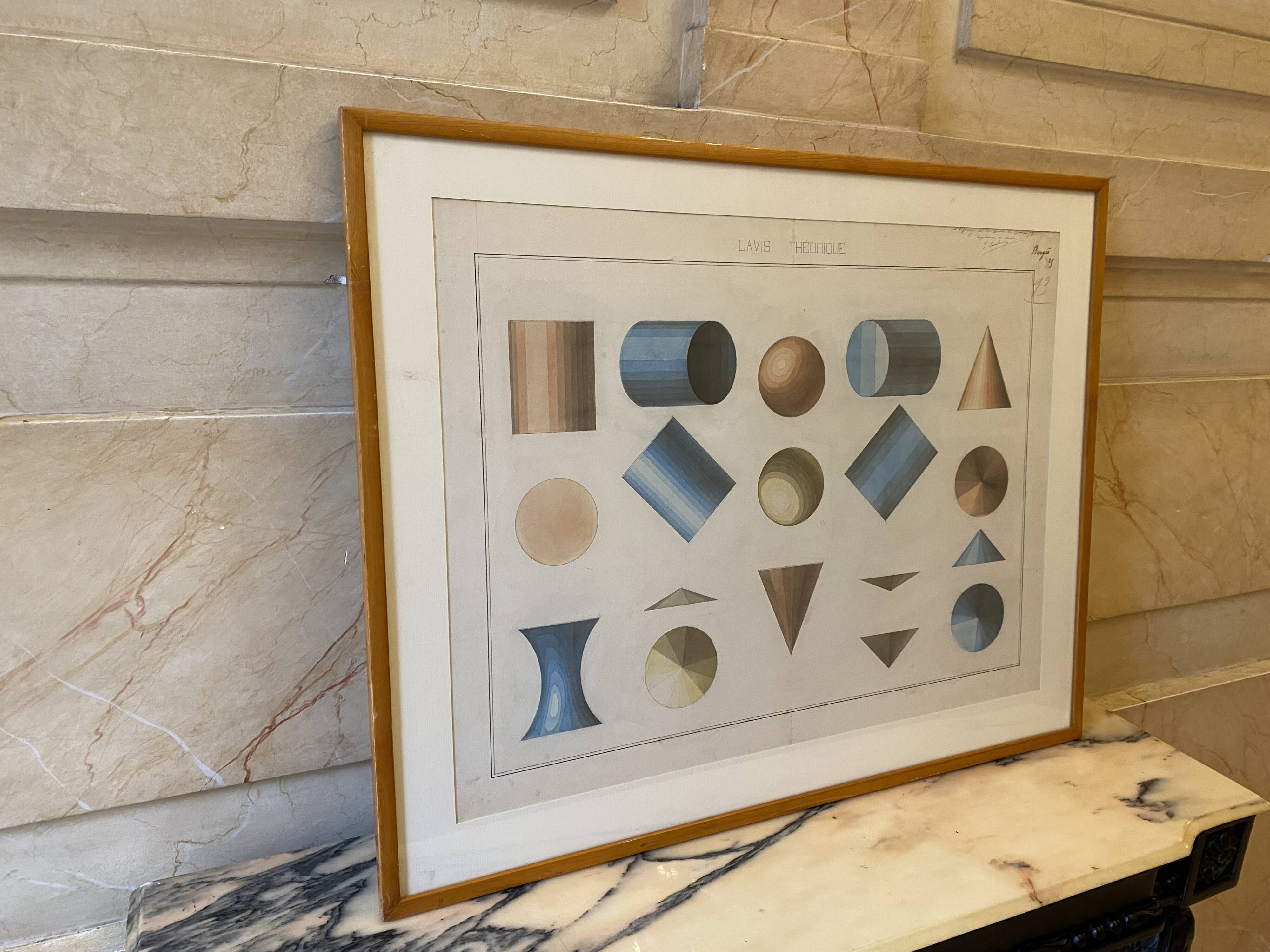 Colorful architect drawing