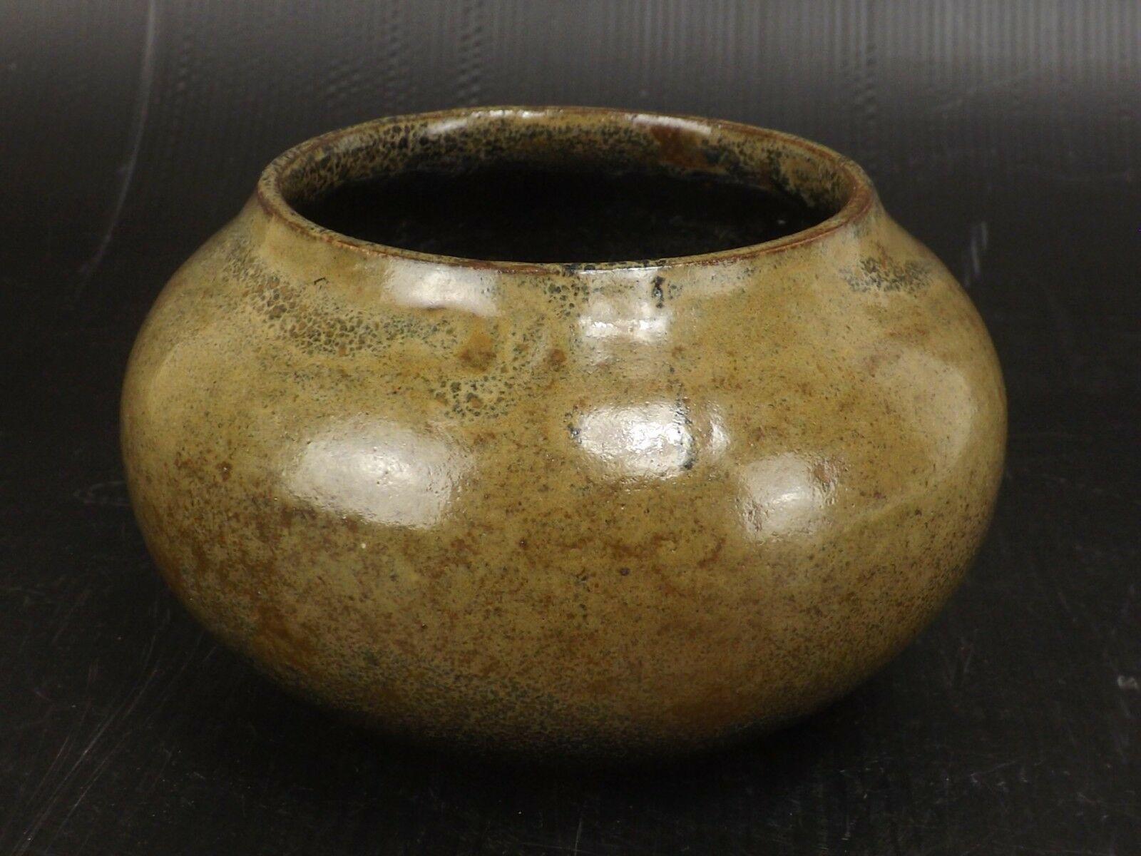 1983 sandstone cut enamels shiny and glaze cooking inside Bullée,Signed