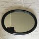 Black laqué wood oval mirror - 53x39cm