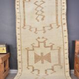 White Kurdish Hallway Runner sku 2409