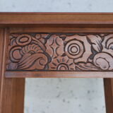 Saddle art deco walnut