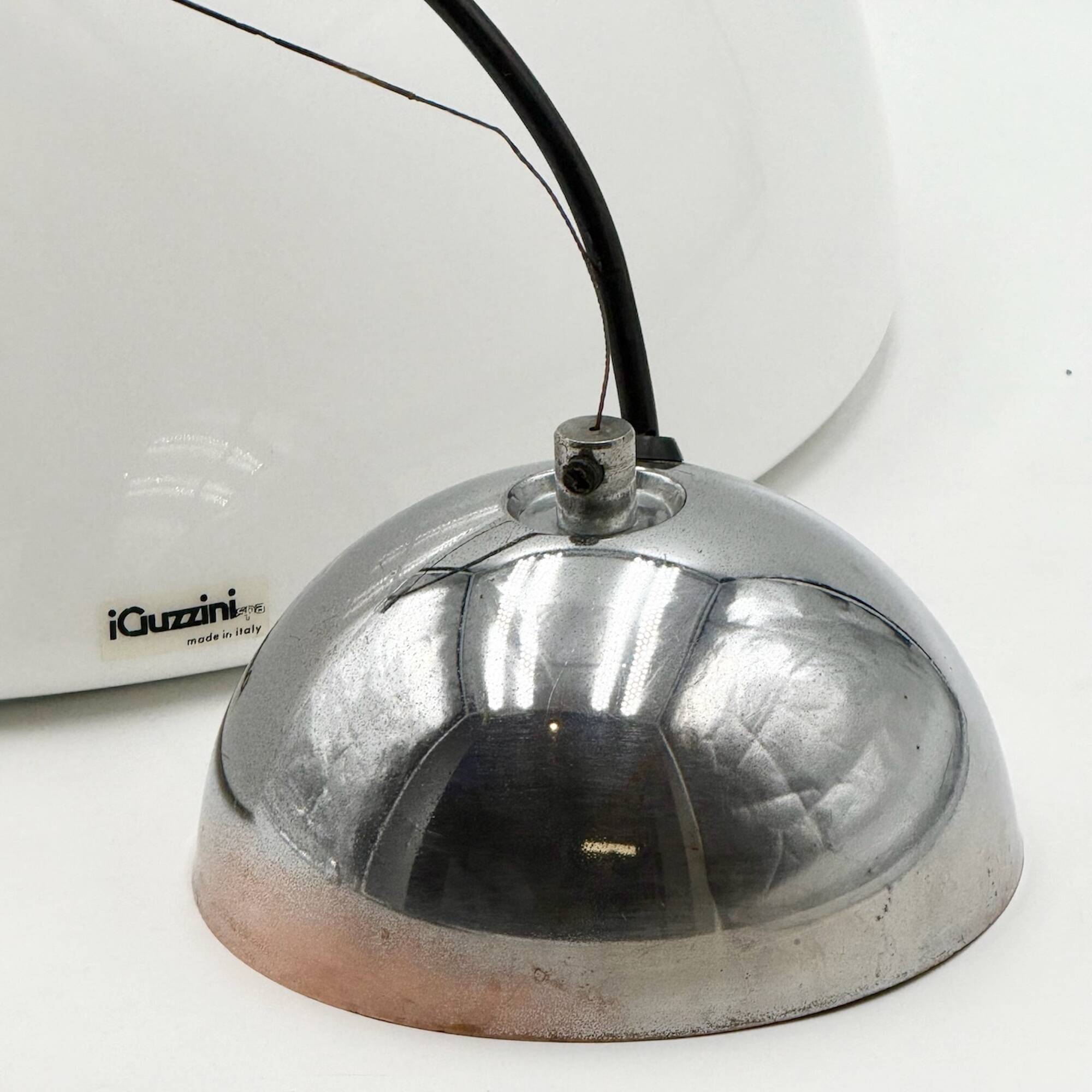 Vintage iGuzzini Hanging Lamp in White Acrylic Model 3072, 1970s