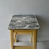 1950s tabouret, made of wood in its original colour