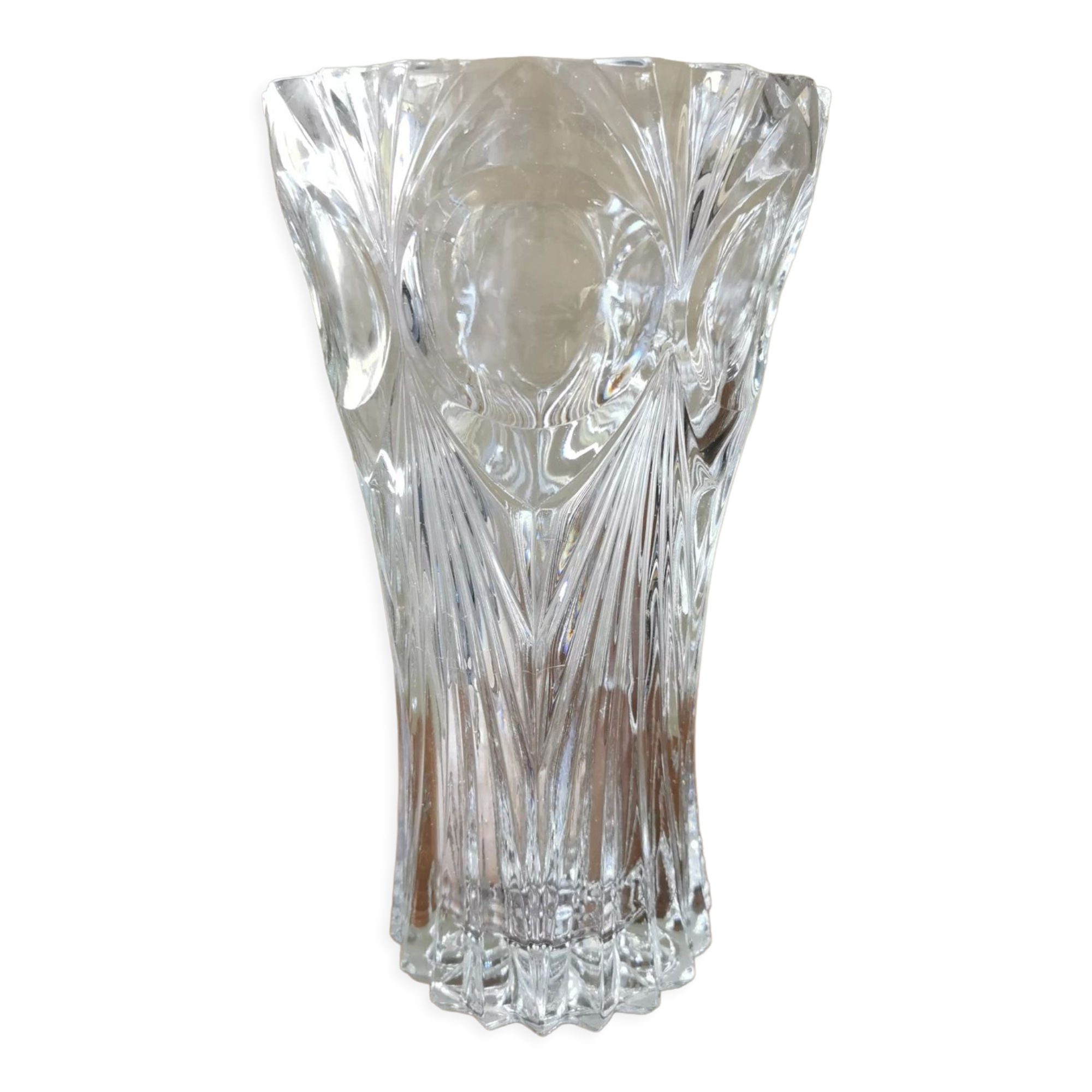 Vintage crystal art deco style vase