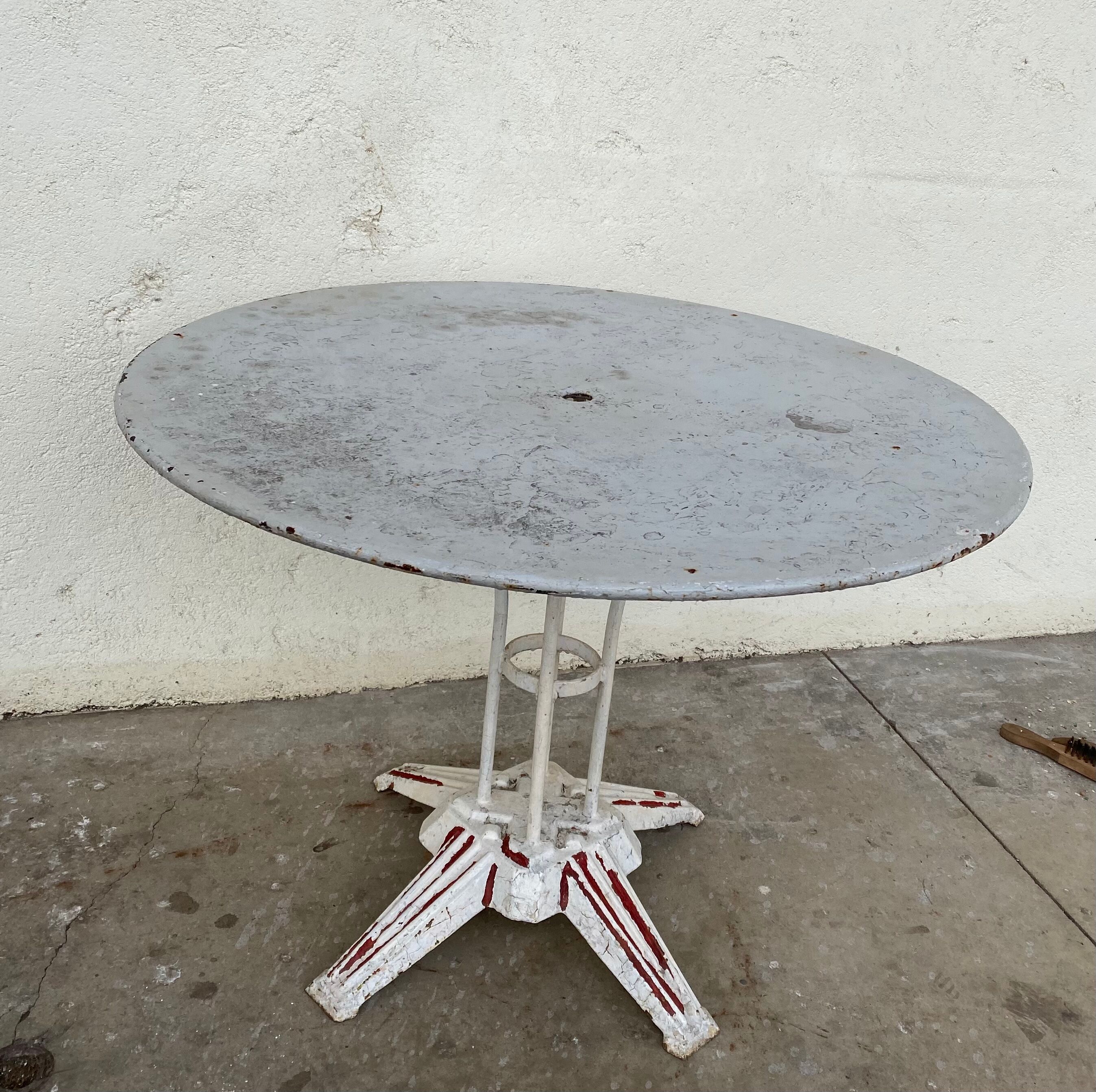 Wrought iron garden table