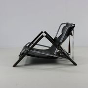 Seventies leather grasshopper lounge object by Sonja Wasseur