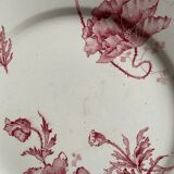 5 red decoration plates