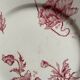 5 assiettes decor rouge