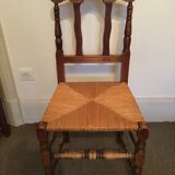 Lot of 8 old walnut chairs