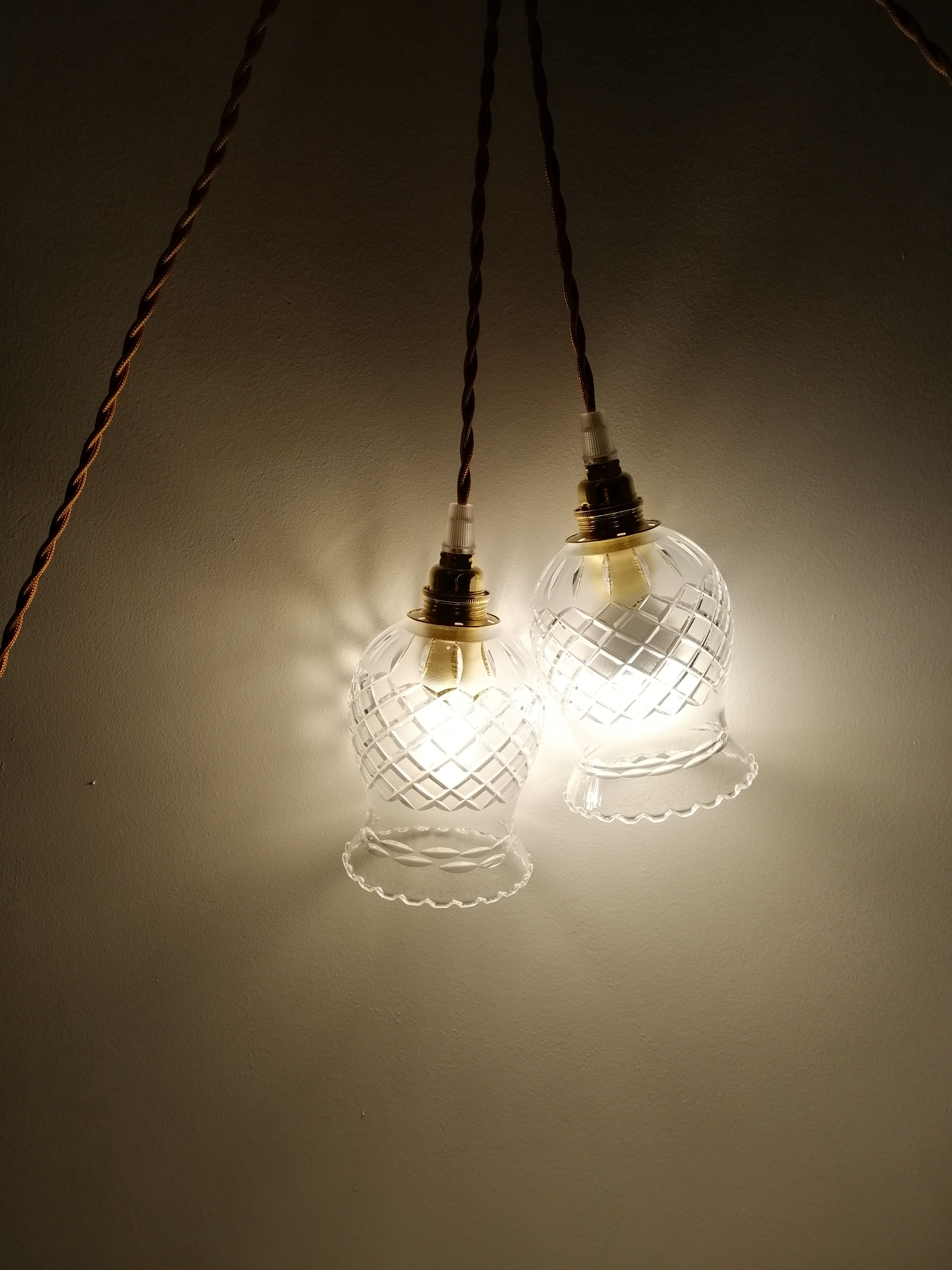 Pair of vintage hand lamps