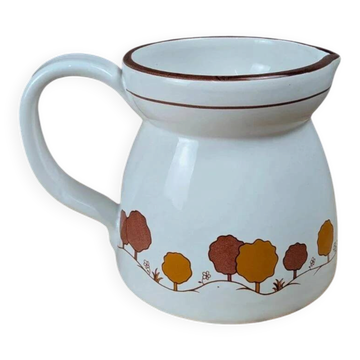 Vintage ceramic coffee pot with tree decoration – country spirit