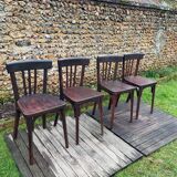 4 vintage Baumann bistro chairs 1960