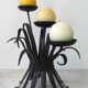 Bougeoir vintage feuillage en fer