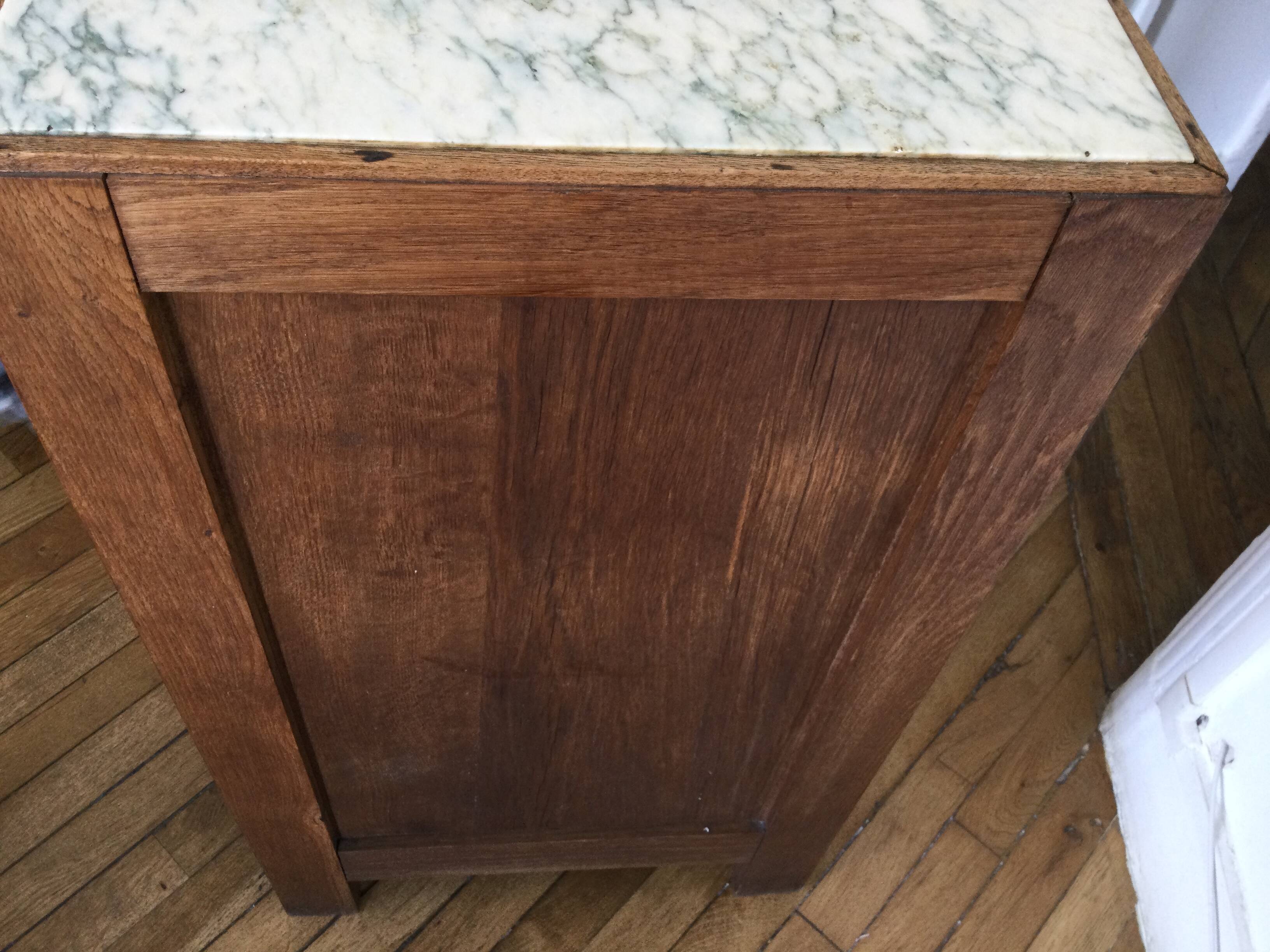 VINTAGE OAK WOODEN BEDSIDE TABLE