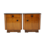1950s pair of bedside tables, czechoslovakia