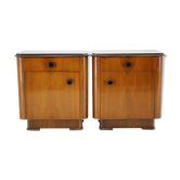 Paire de tables de chevet des années 1950, Tchécoslovaquie