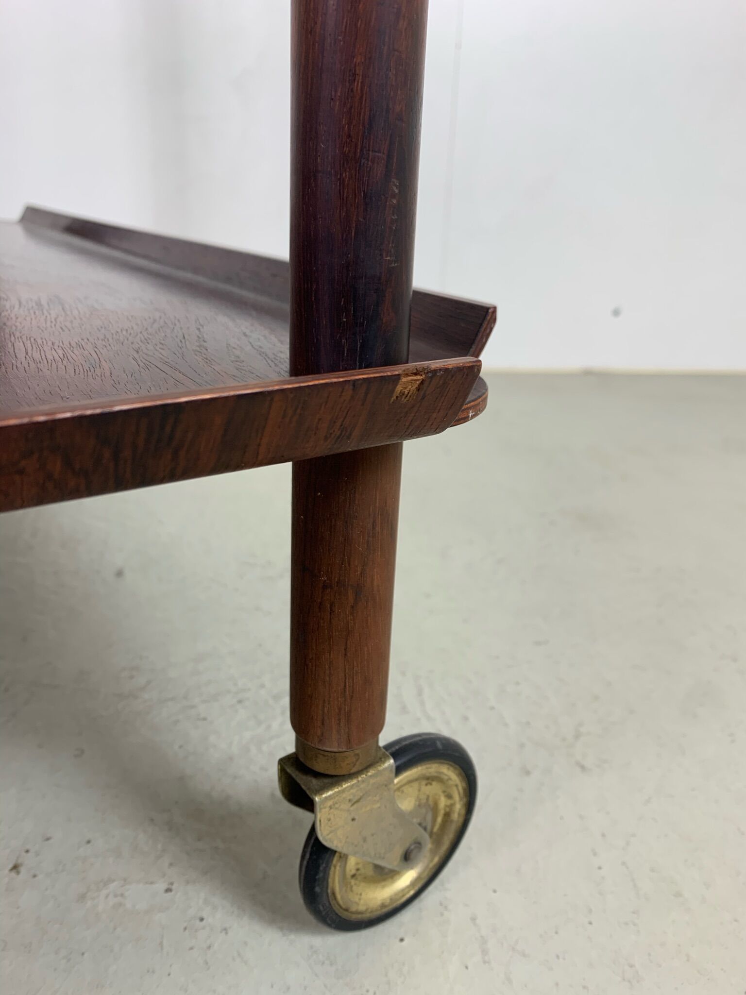 Danish midcentury serving trolley in palisander by poul hundevad, 1960s