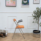 Vintage orange folding chair