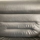 Black leather sofa Nova Roche Bobois