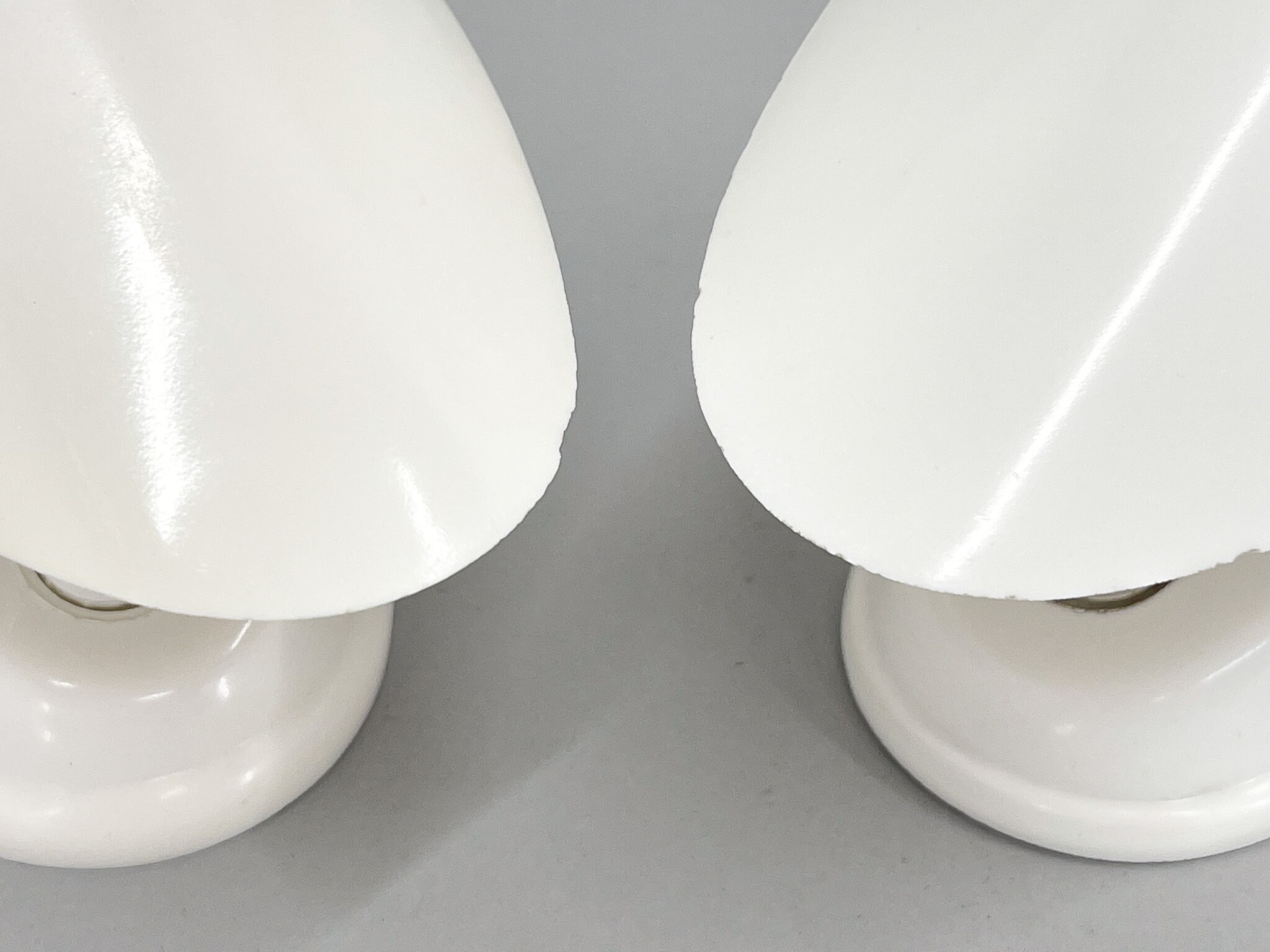 1960s Pair of White Bakelite Table or Wall Lamp, Czechoslovakia