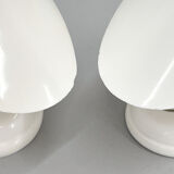 1960s Pair of White Bakelite Table or Wall Lamp, Czechoslovakia