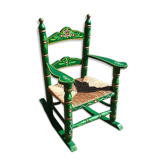 Rocking-flesh child mulched to painted décor