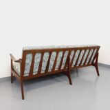 Banquette canapé 3 places scandinave Arne Wahl Iversen pour Komfort en teck