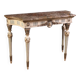 Italian lacquered Louis XVI-style console table with marble top