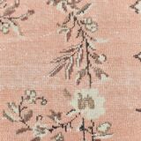 5x8 Vintage Salmon Pink & Brown Old Home Decore Rug