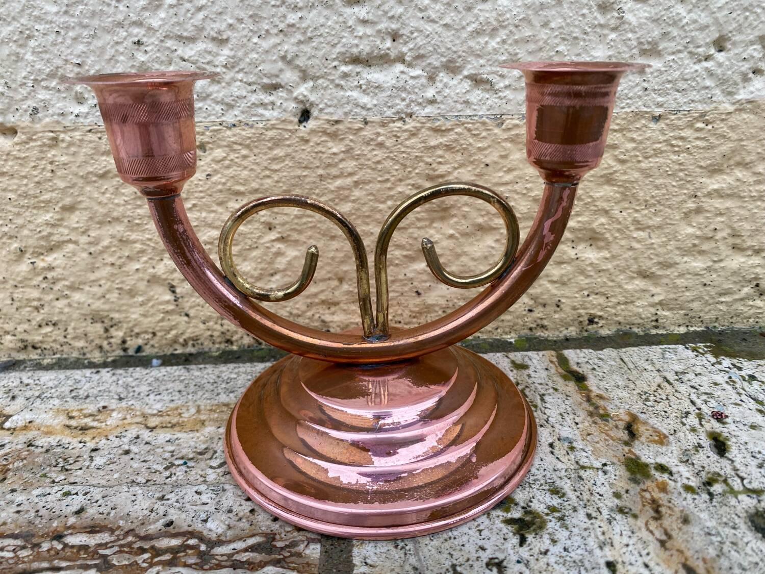 Villedieu copper candle holder