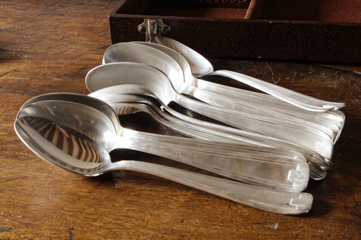 37-piece silver-plated art deco cutlery set