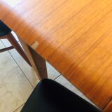 Scandinavian dining table, expandable in teak circa 60