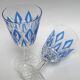 6 verres à eau VMC Reims Arlequin bleu