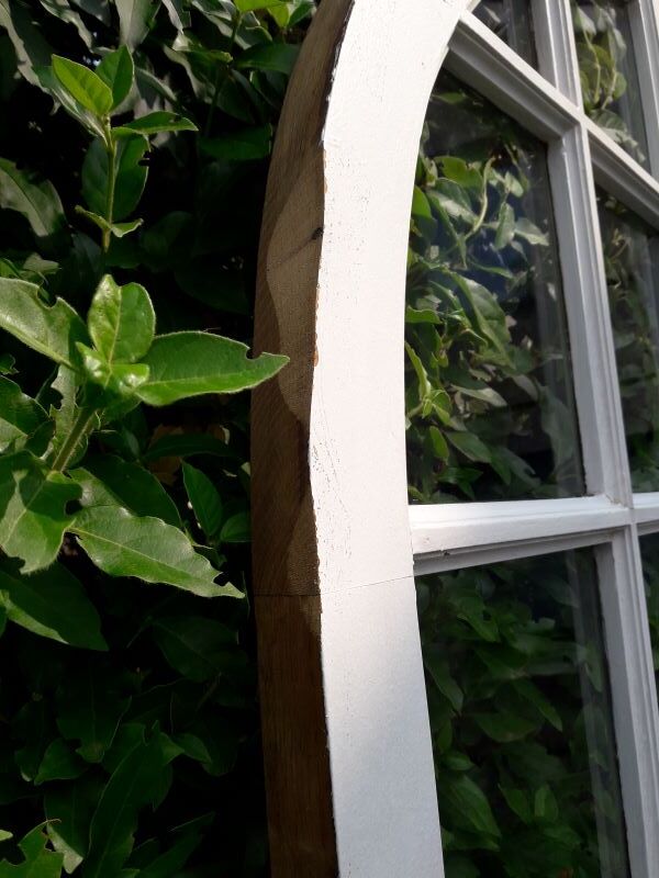 Oak arched bay window door H219xW267,5 small tiles